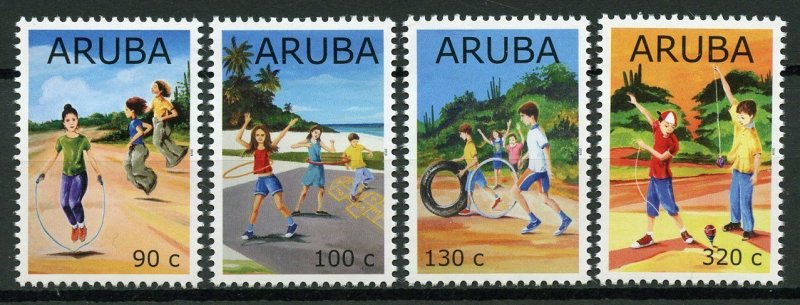 Aruba 2019 MNH Children's Games 4v Set  Cultures Traditions Childrens Stamps