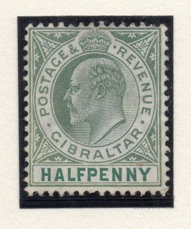 Gibraltar 1904-08 Early Issue Fine Mint Hinged shade1/2d. 295862