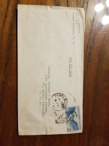 Canal Zone July 1947 air mail cover Box 179 Pedro Miguel to St. Louis, Missouri