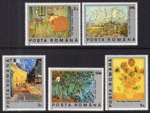 Romania MNH 3634-8 Art Paintings 1991 SCV 1.75