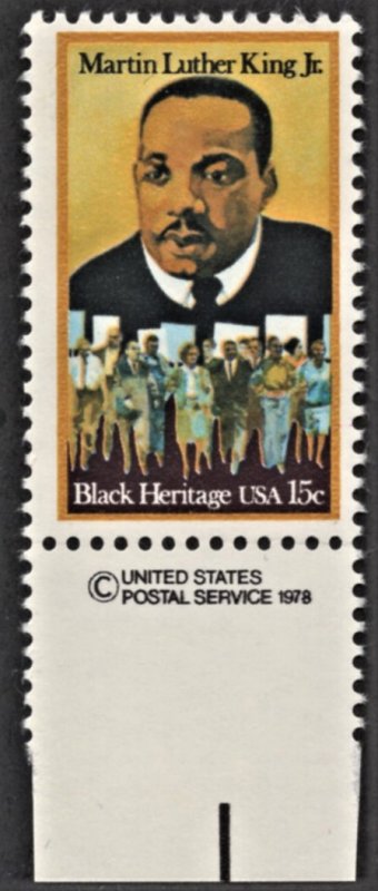 US 1771 MNH VF 15 Cent Martin Luther King Jr Copyright Single