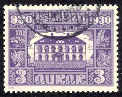 Iceland Sc# 152 Used 1930 3a Definitives