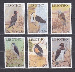 Lesotho, Scott cat. 1294-1299. Various Birdsof Prey issue.