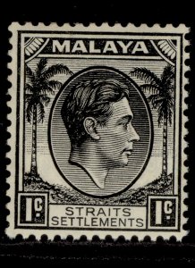 MALAYSIA - Straits Settlements GVI SG278, 1c black, LH MINT. Cat £14.