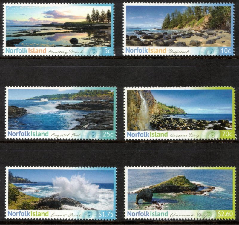 NORFOLK ISLAND  2014 Shorelines; Scott 1079-84; MNH