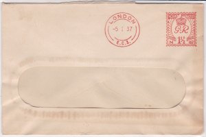 England 1937 British Standard Assurance Association Meter Mail Cover Ref 31828