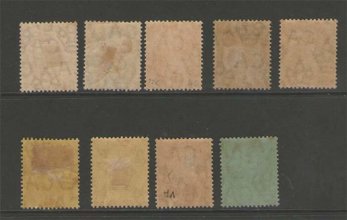 Bermuda 1910 SG 44-51 set of 9 MH