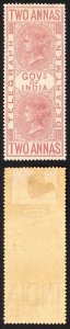 India Telegraph T5 2a Maroon Wmk T19 M/M (hinge remainder) Cat 38 pounds