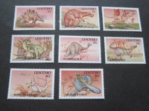 Lesotho 1992 Sc 907-14 dinosaur set MNH
