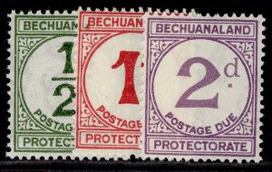 BECHUANALAND PROTECTORATE GV SG D4-D6, 1932 DUES set, NH MINT. Cat £20. ORDINARY