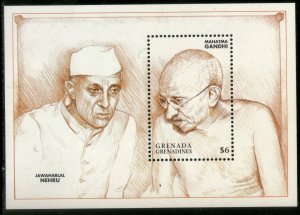 Grenada Grenadines 1998 Mahatma Gandhi Jawaharlal Nehru India M/s  Sc 2047 MNH