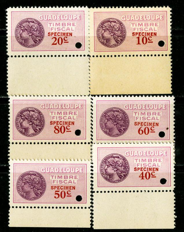 Guadeloupe Stamps Specimen NH Early Values