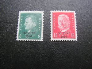 GERMANY 1930 MNH SC 385-6  OVERPRINT SET  XF 22 EUROS (124) SEE MY STORE