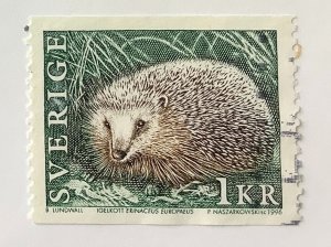 Sweden 1996 Scott 1926 used - 1kr,  Wild Animals,  West European Hedgehog