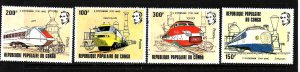 Trains-Locomotives-Congo-Sc#627-30-unused NH set-1982-please note #630 has a cou