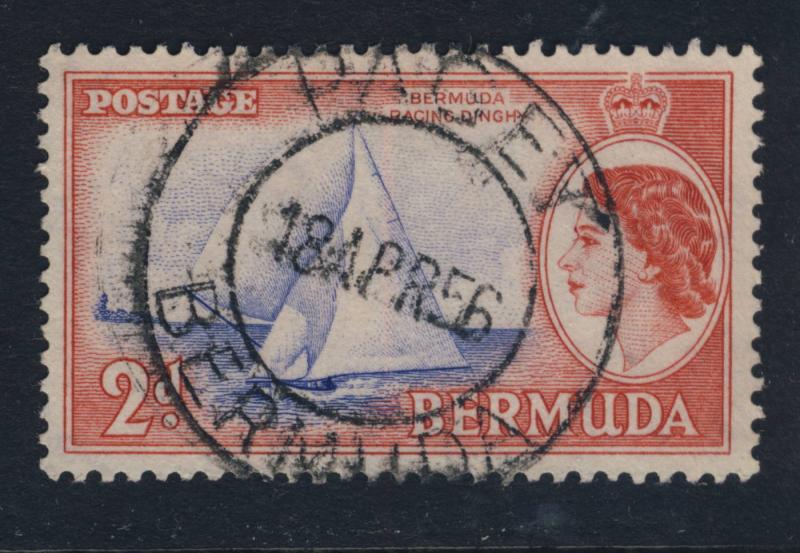 BERMUDA - 1956 - SG138 2d CANCELLED PAGET DOUBLE CIRCLE DATE STAMP