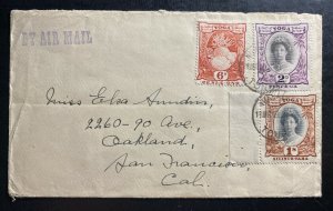 1919 Nukualofa Tonga Toga Airmail Cover To Oakland CA USA