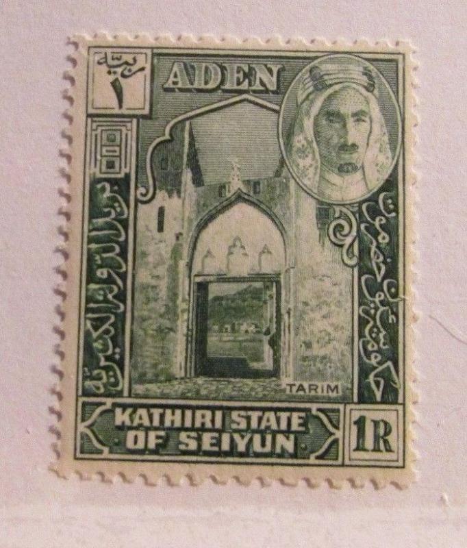 ADEN Scott #9 ** MNH Architecture 1R stamp, fine + 102 card 