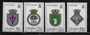 Gibraltar 501-04 Royal Navy Insignias Mint NH