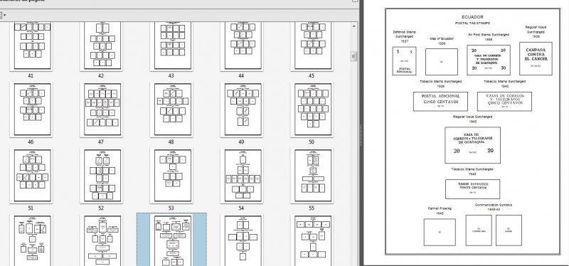 ECUADOR STAMP ALBUM PAGES 1865-2011 (449 PDF digital pages)