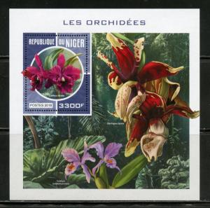 NIGER 2018  ORCHIDS SOUVENIR SHEET  MINT NH