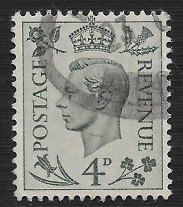 Great Britain #241 4p King George VI ~ Used