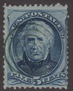 US Scott # 179 5c Taylor Fancy Cancel Green Target