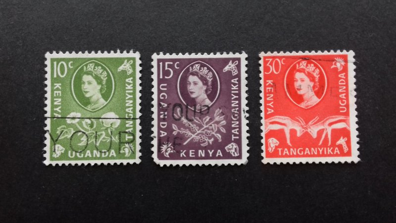 Kenya, Uganda & Tanganyika 1960 Flowers, Animals and Local Motives Used