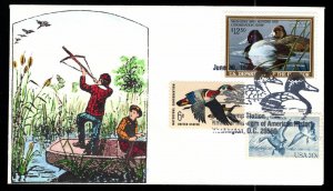 US DUCK SCOTT # RW56 - HAND PAINTED FIRST DAY COVER - CULIN -  #27/95