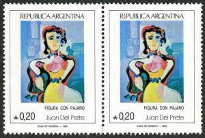 Argentina Sc# 1513 MNH Attached Pair : : 1985 : : Juan Del ...