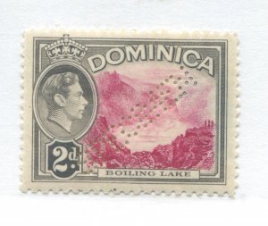 Dominica KGVI 1938 2d perforated SPECIMEN mint o.g. hinged