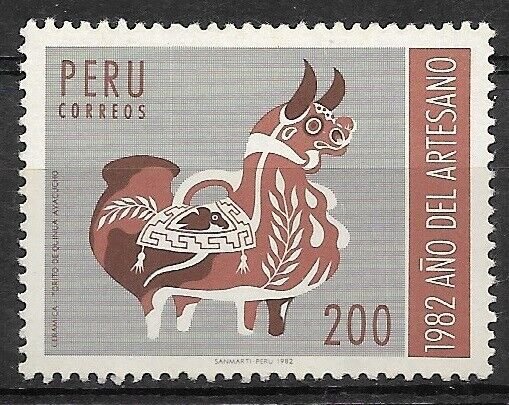 PERU 1982 YEAR OF THE ARTISAN ART CRAFTS SC 776 MI 1233 1 VALUE MNH