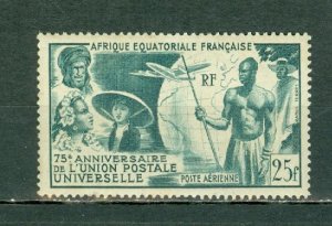FRENCH EQUATORIAL AFRICA 1949 AIR-UN #C34 MINT NO THINS