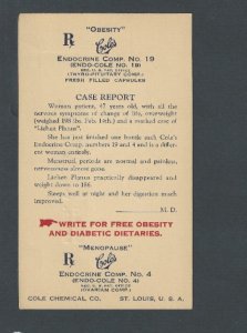 1932 St Louis MO Testimonial For Coles Endocrine Compound #19 Has Cures For---
