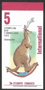 CANADA 1993 CHRISTMAS BOOKLET Kangaroo Sc 1501a BK165 MNH