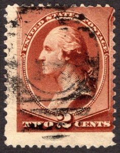 1883, US 2c, Washington, Used, Sc 210