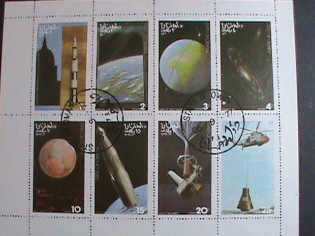 OMAN 1977 SPACE PROGRAMS CTO SHEET VERY FINE  WE SHIP TO WORLD WIDE.