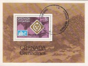 Grenada Grenadines 1975 World Jamboree - Norway Scout Emblem Sc 90 S/s Cancel...