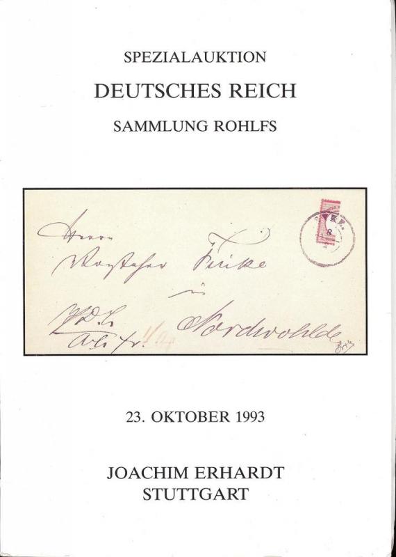 Erhardt: Sale # 31  -  Spezialauktion Deutsches Reich - B...