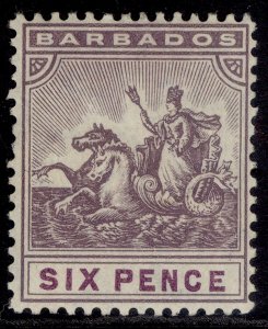 BARBADOS EDVII SG168, 6d dull & bright purple, M MINT. Cat £30.