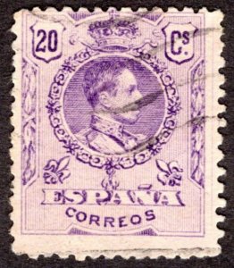 1920, Spain 20c, King Alfonso XIII, Used, Sc 317