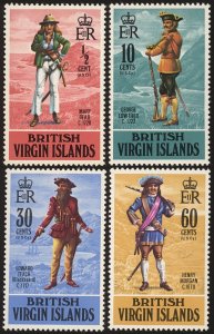 BRITISH VIRGIN ISLANDS Sc 229-32 VF/Mint VLH - 1970 Pirates