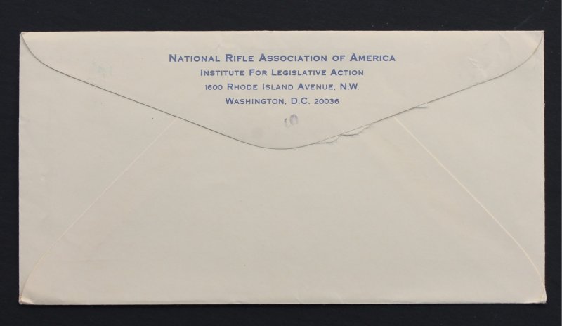 US #1906 Overinked Precancel on NRA Cover Crisp and Clean Cover