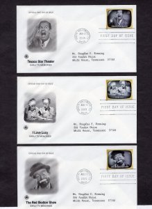 4414a-t Early TV Memories, set/20 FDC PCS addressed