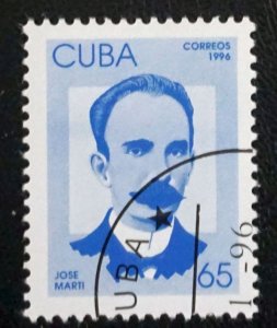 CUBA Sc# 3710   CUBAN PATRIOTS   Jose Marti   65c   1996 used cto