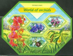 SOLOMON ISLANDS 2014 WORLD OF  ORCHIDS  SHEET  MINT  NH