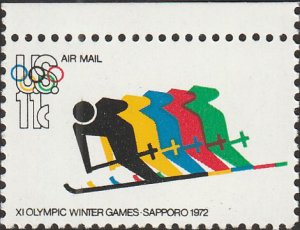 # C85 MINT NEVER HINGED ( MNH ) SKIING AND OLYMPIC RINGS