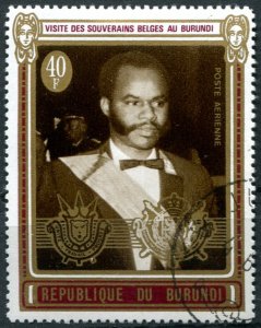 Burundi Sc#C142 Used, 40fr multi, Visit of King Baudouin (1970)