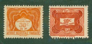 FRENCH WEST AFRICA J12-13 MNH BIN $0.80