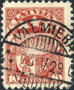 LETTONIE / LATVIA - 1929 - type 6 (C 11)  VALMIERA / LATVIJA  cds on Mi.119